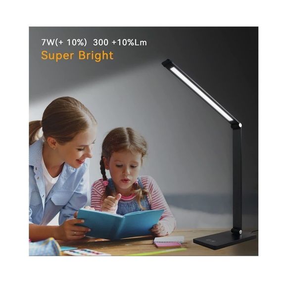 LED Desk Lamp, Touch Control Desk Lamp with 3 Levels Brightness, Dimmabl… - Picture 6 of 9